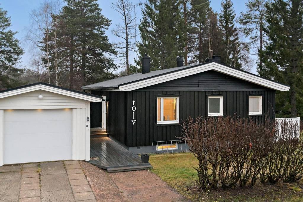The White And Black House Villa Kalix Exterior foto